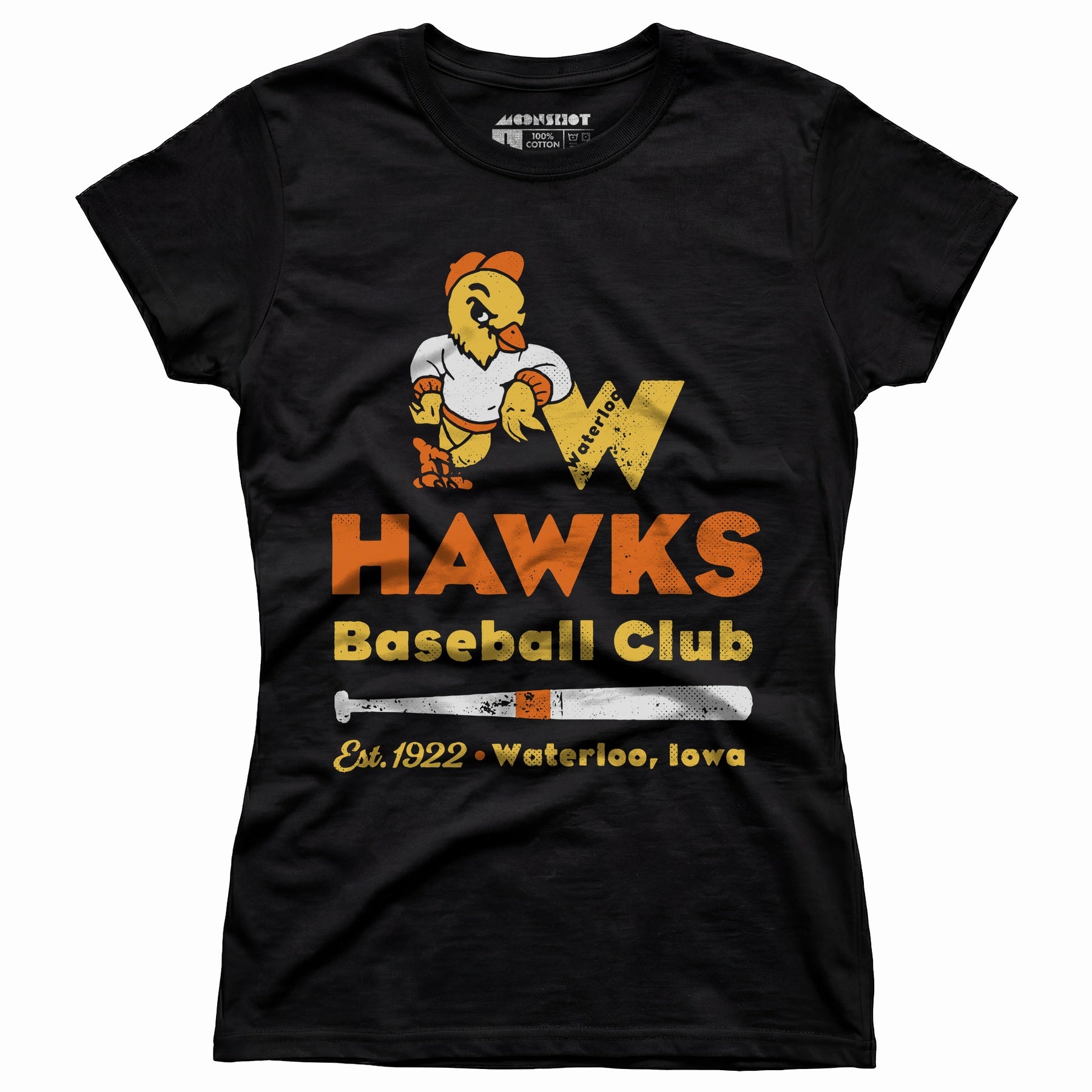 Waterloo Hawks - Iowa - Vintage Defunct Baseball Teams - Women's T-Shirt