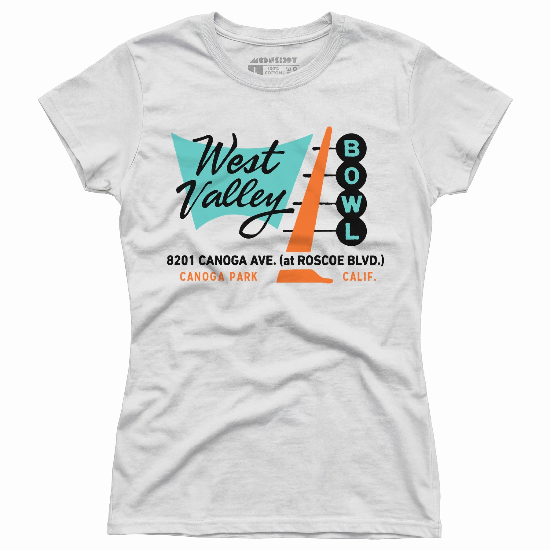 West Valley Bowl - Canoga Park, CA - Vintage Bowling Alley - Women's T-Shirt