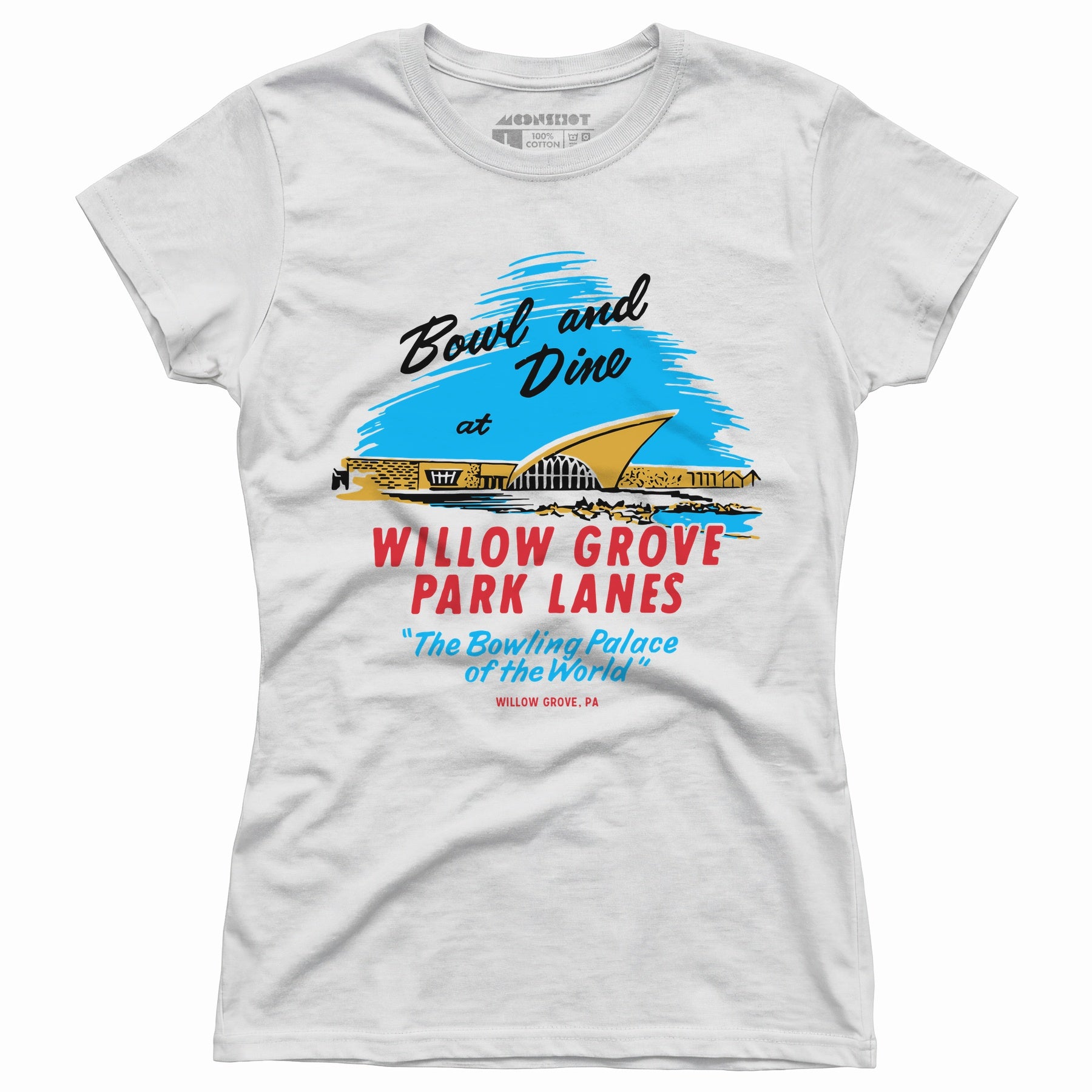 Willow Grove Park Lanes - Willow Grove, PA - Vintage Bowling Alley - Women's T-Shirt