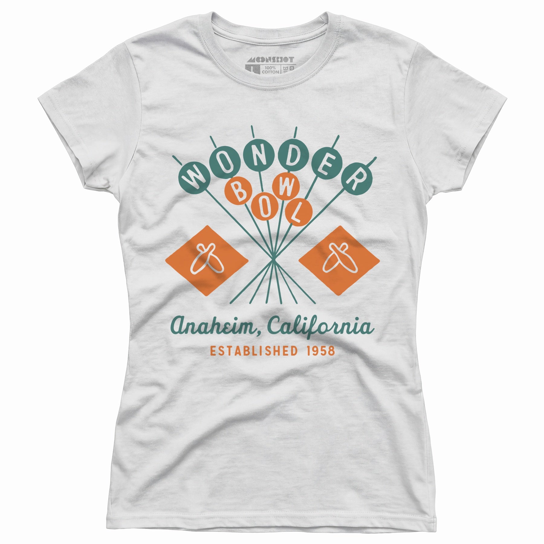 Wonder Bowl - Anaheim, CA - Vintage Bowling Alley - Women's T-Shirt