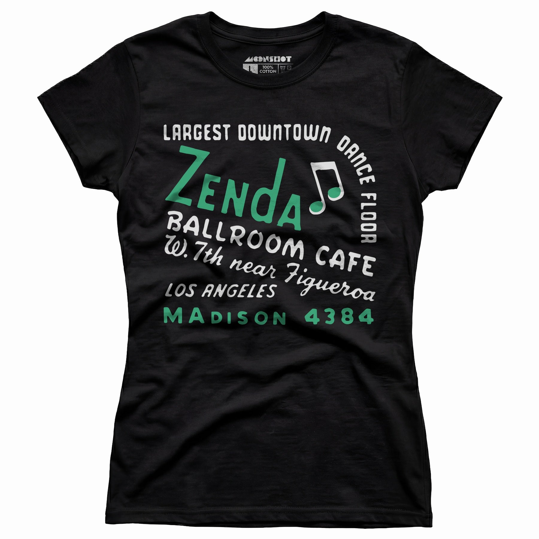 Zenda Ballroom Cafe - Los Angeles, CA - Vintage Nightclub - Women's T-Shirt