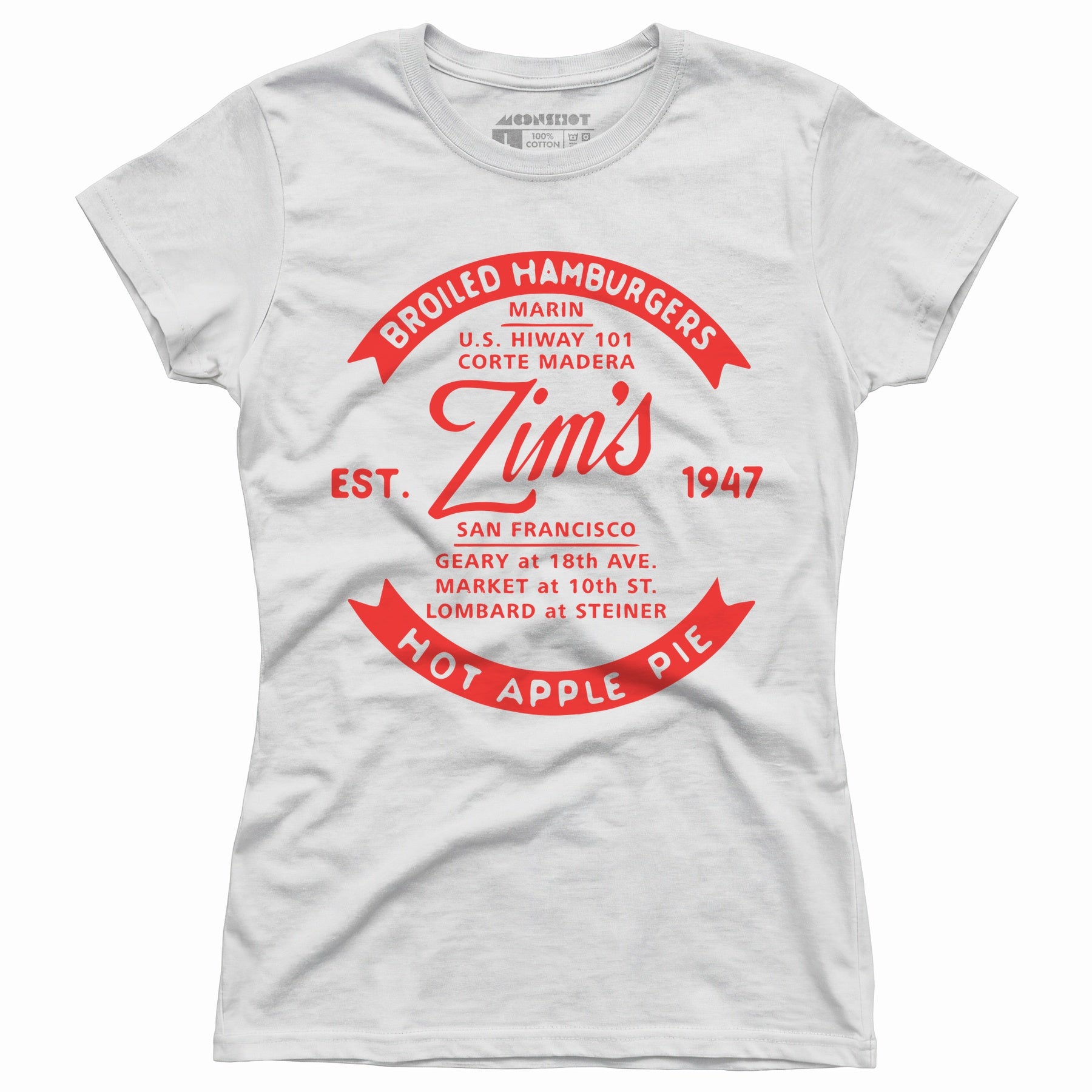 Zim's Hamburgers v4 - San Francisco, CA - Vintage Restaurant - Women's T-Shirt
