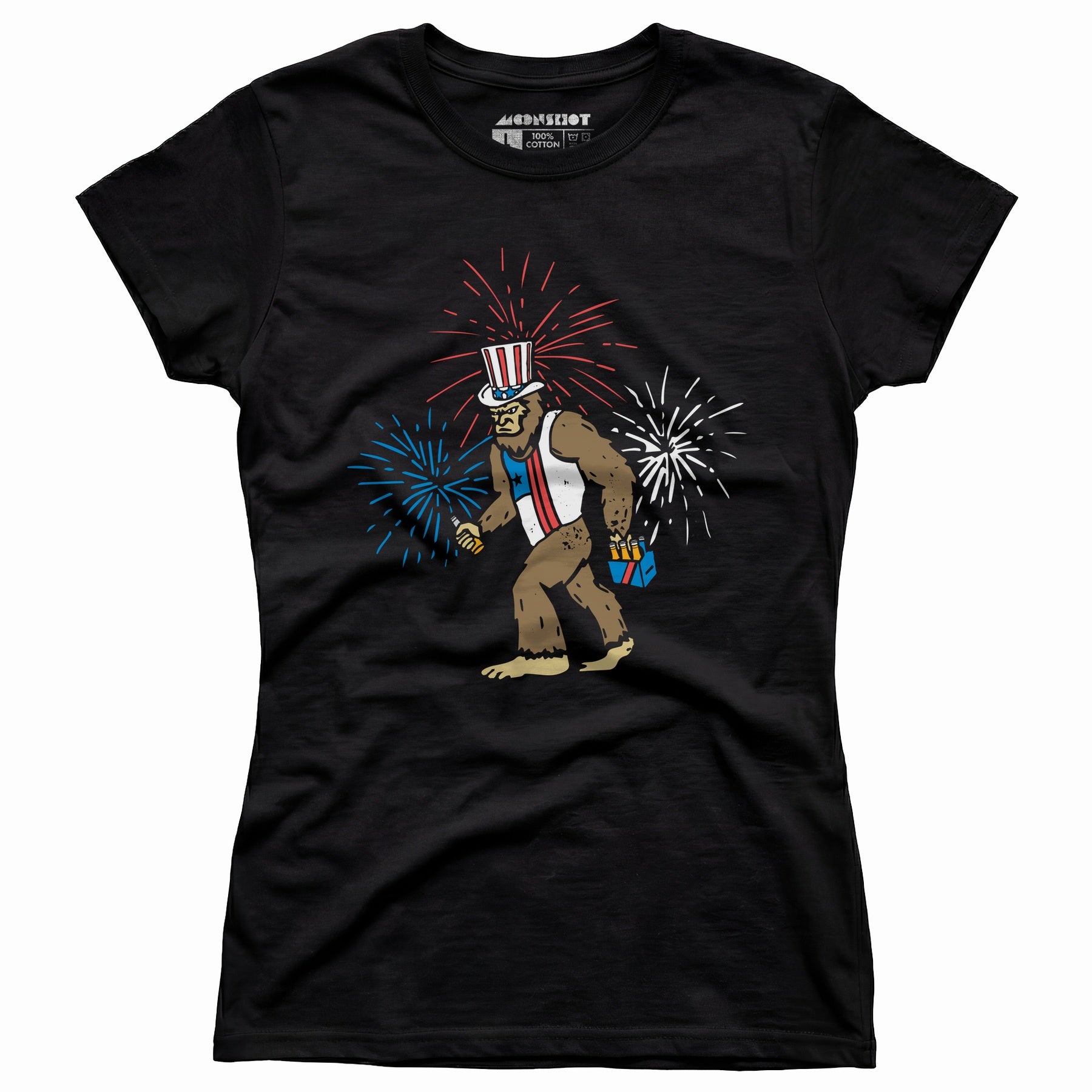 4th of July Bigfoot - Women's T-Shirt