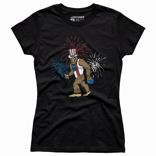 4th of July Bigfoot - Women's T-Shirt