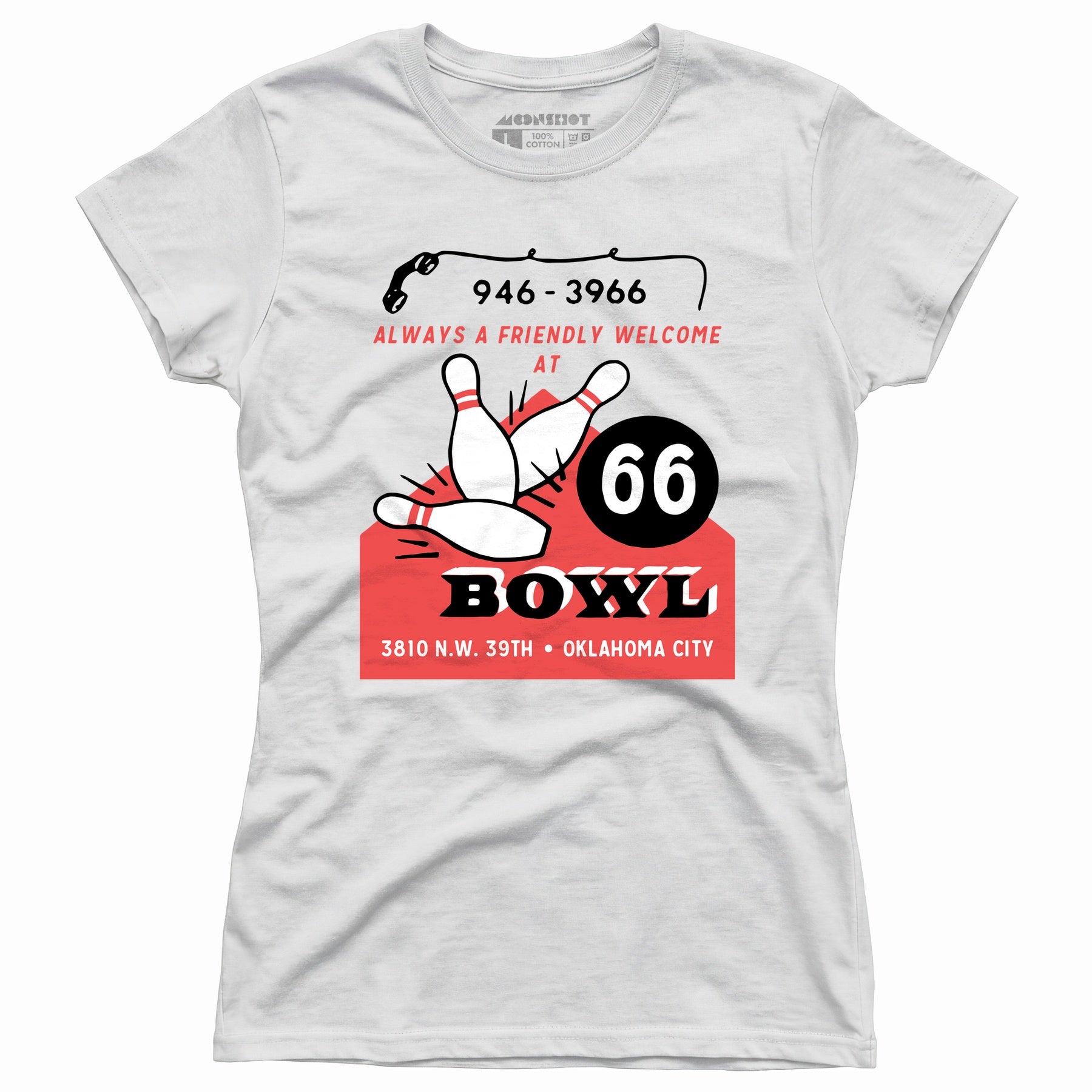66 Bowl - Oklahoma City, OK - Vintage Bowling Alley - Women's T-Shirt