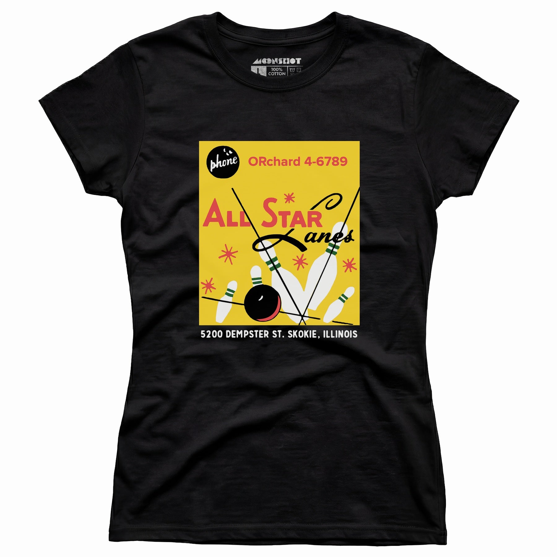 All Star Lanes v2 - St. Skokie, IL - Vintage Bowling Alley - Women's T-Shirt
