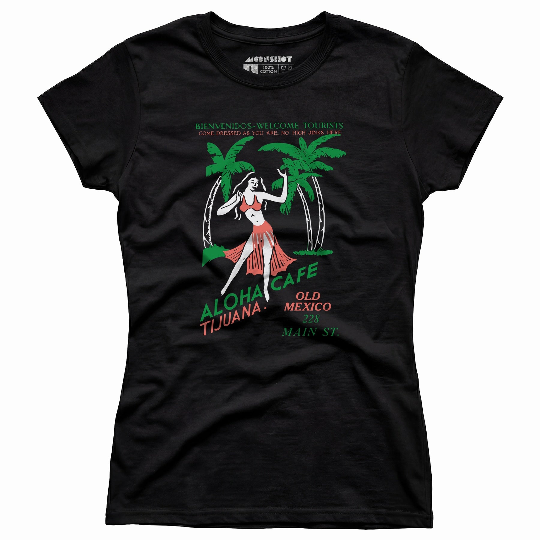 Aloha Cafe - Tijuana, Mexico - Vintage Tiki Bar - Women's T-Shirt