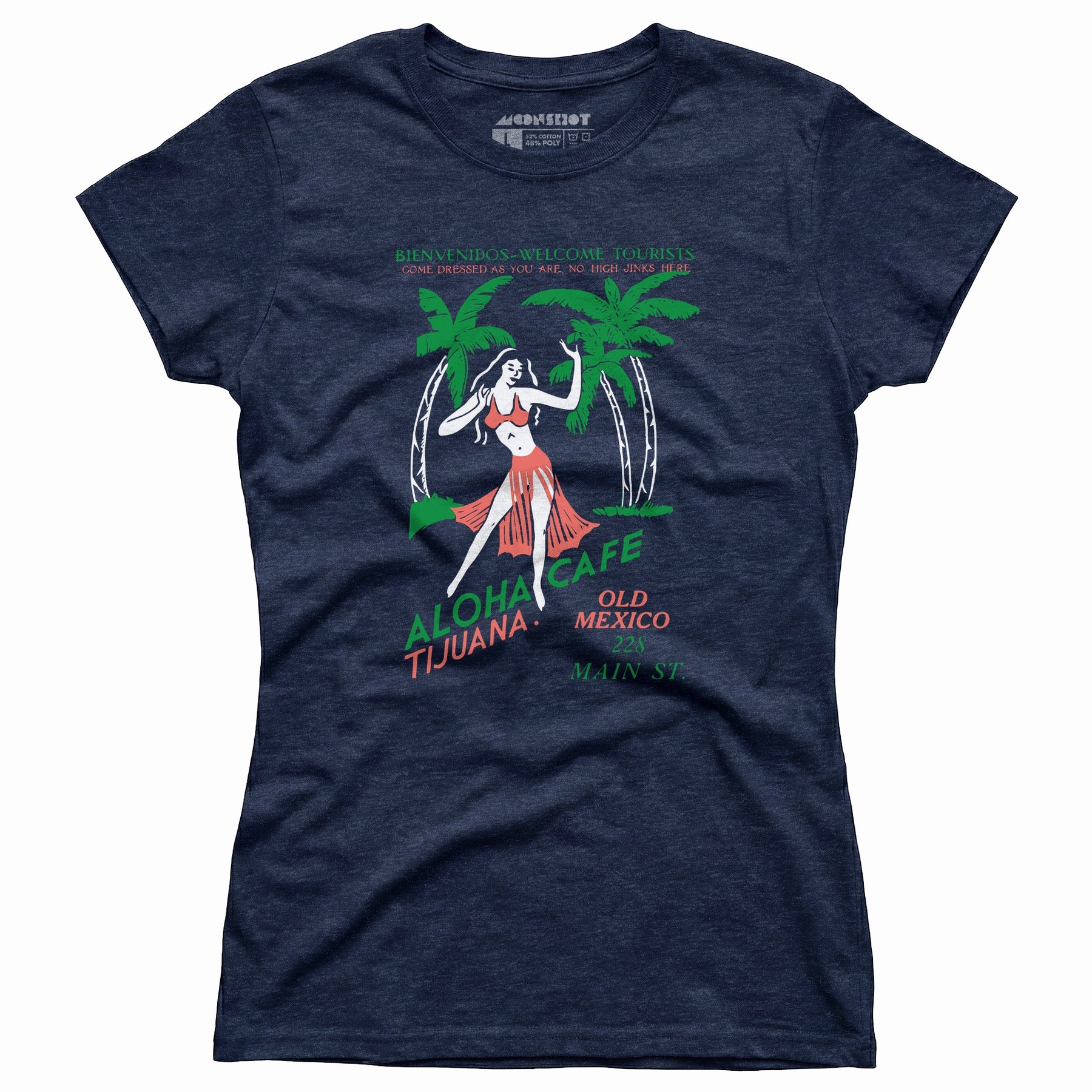 Aloha Cafe - Tijuana, Mexico - Vintage Tiki Bar - Women's T-Shirt