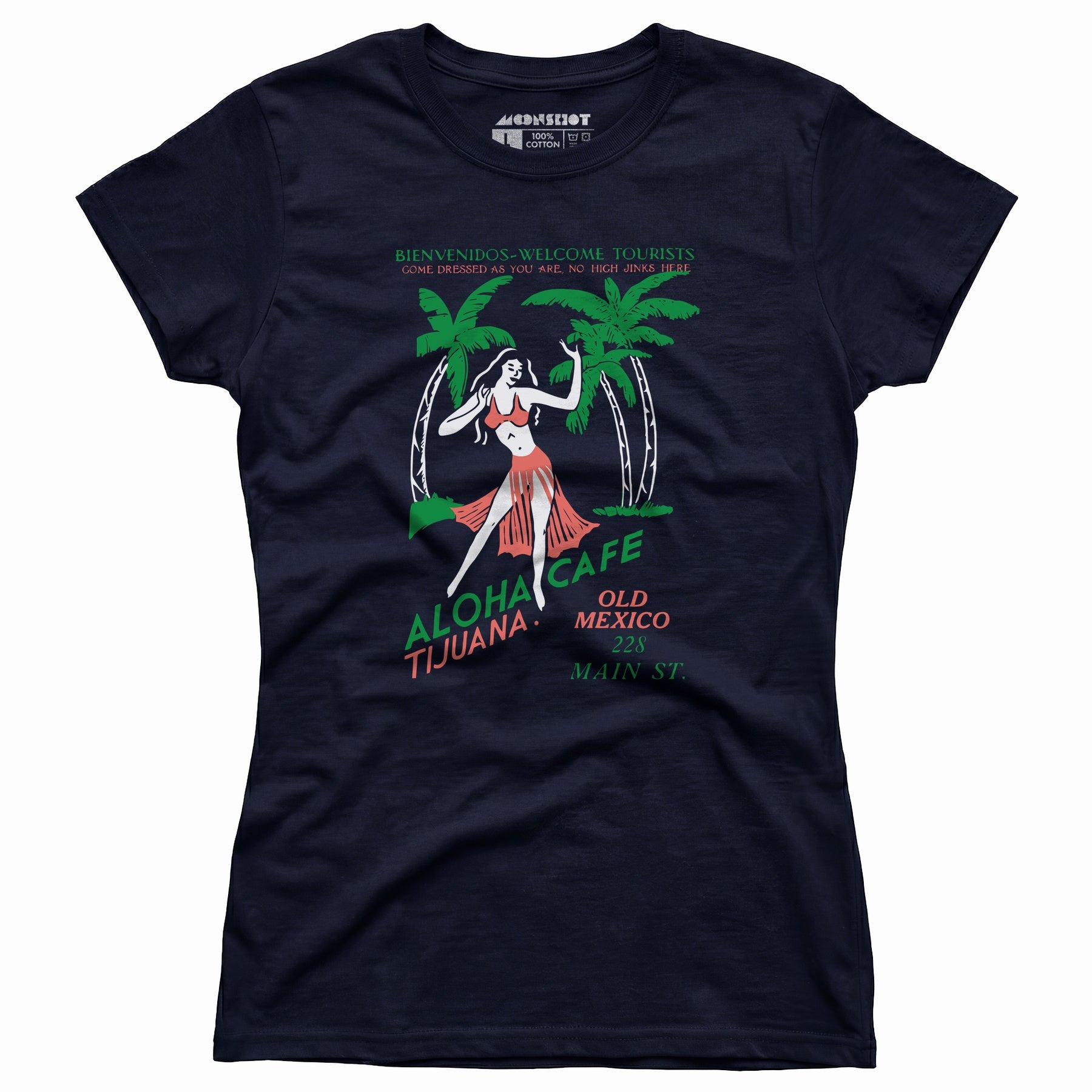 Aloha Cafe - Tijuana, Mexico - Vintage Tiki Bar - Women's T-Shirt
