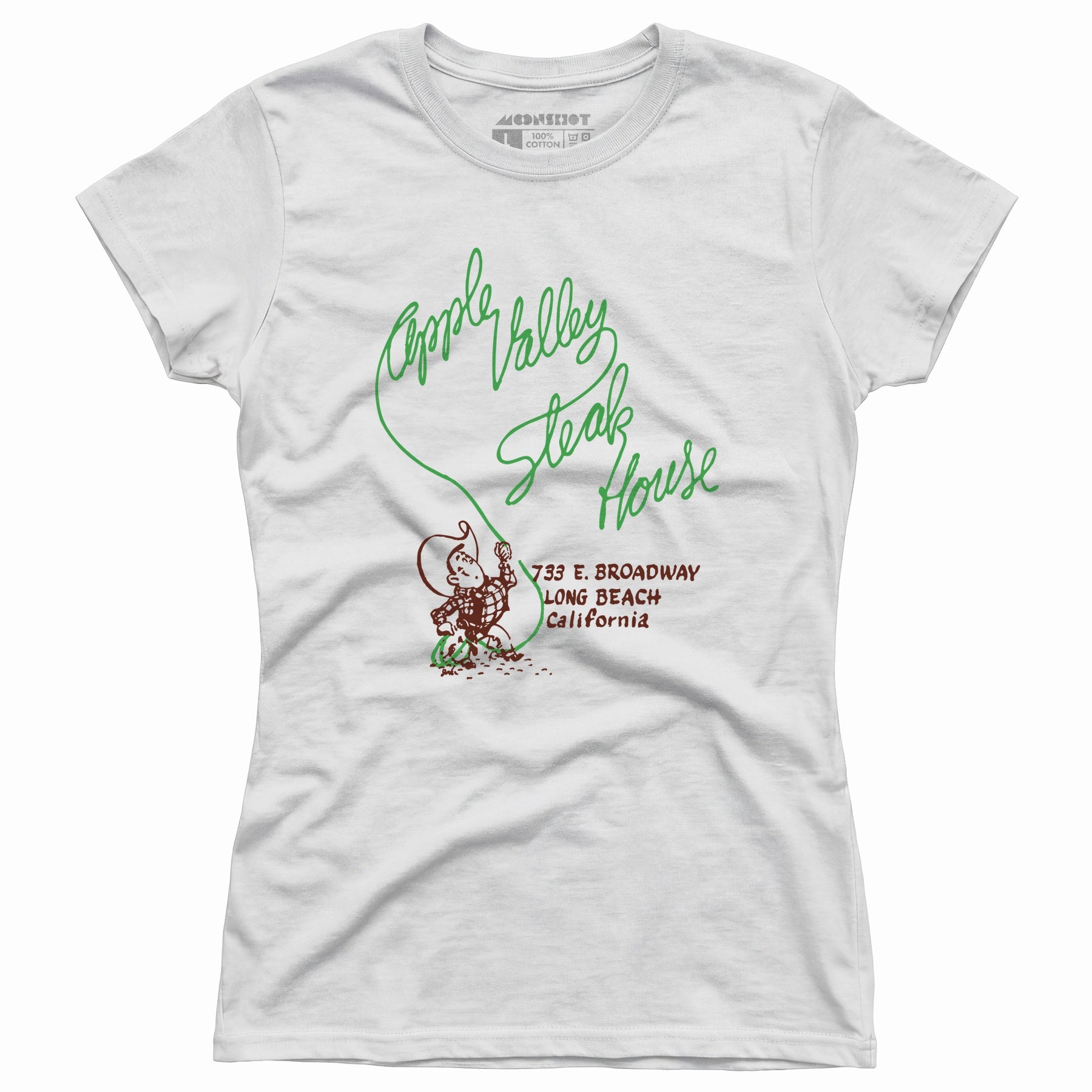 Apple Valley Steak House - Long Beach, CA - Vintage Restaurant - Women's T-Shirt