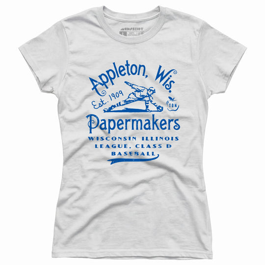 Appleton Papermakers - Wisconsin - Vintage Defunct Baseball Teams - Women's T-Shirt