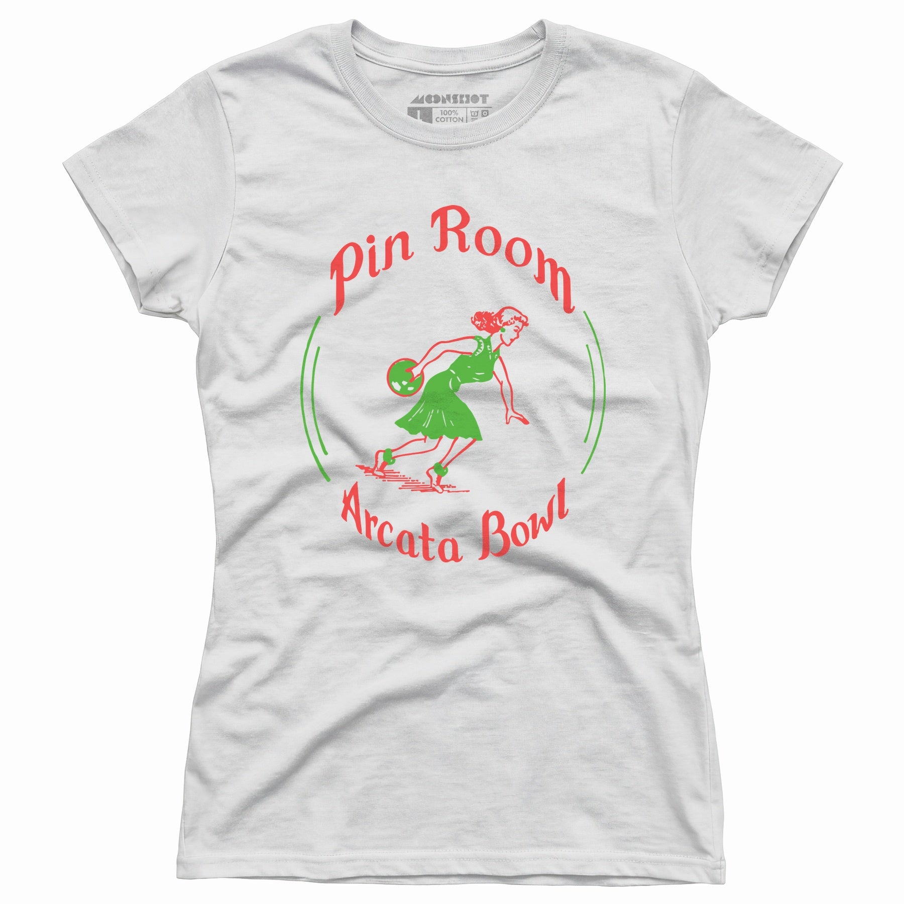 Arcata Bowl Pin Room - Arcata, CA - Vintage Bowling Alley - Women's T-Shirt