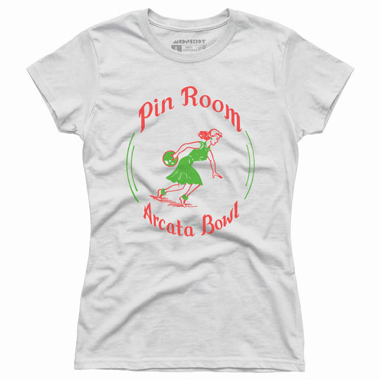 Arcata Bowl Pin Room - Arcata, CA - Vintage Bowling Alley - Women's T-Shirt