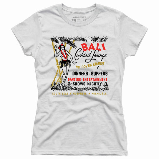 Bali Cocktail Lounge - Miami, FL - Vintage Tiki Bar - Women's T-Shirt