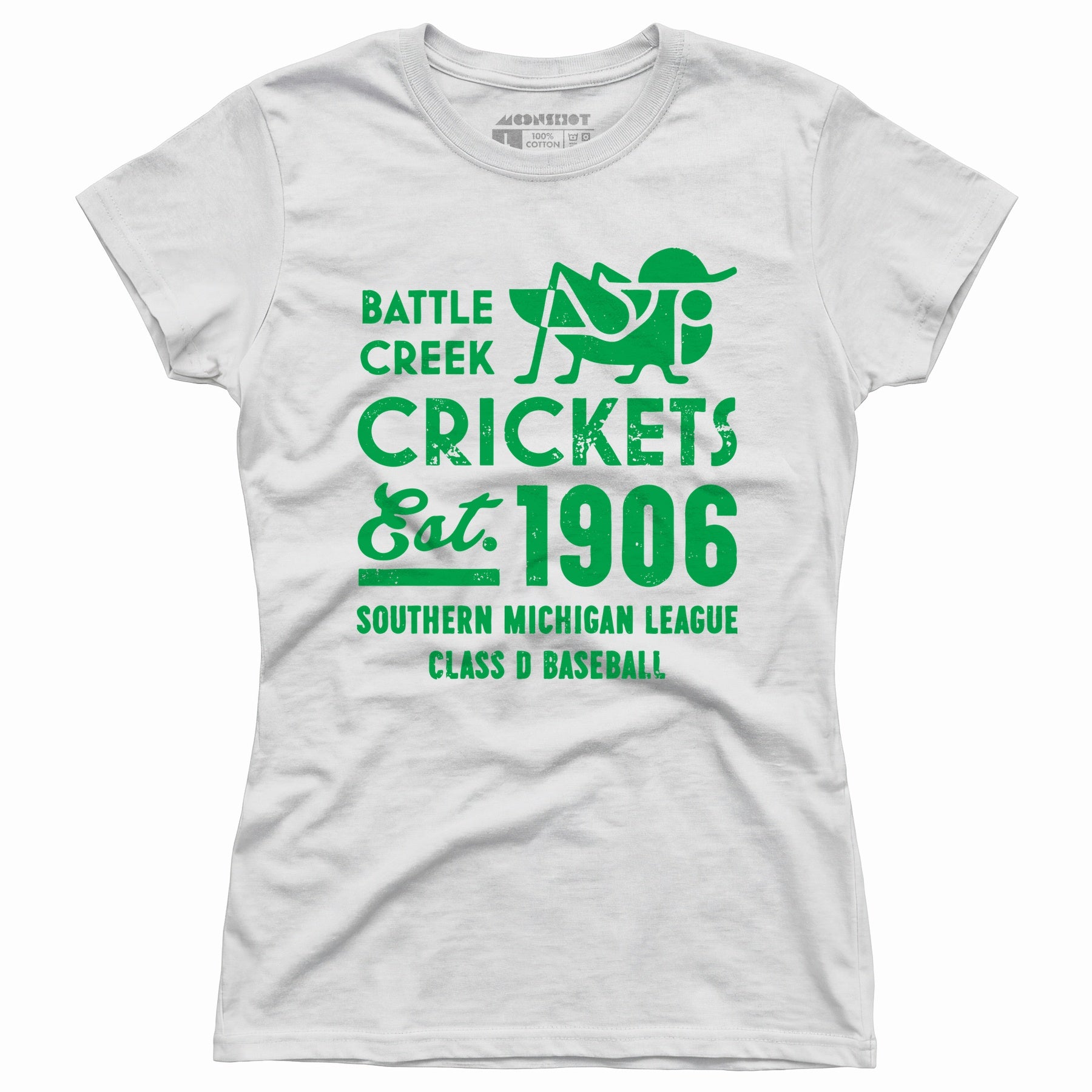 Battle Creek Crickets - Michigan - Vintage Defunct Baseball Teams - Women's T-Shirt