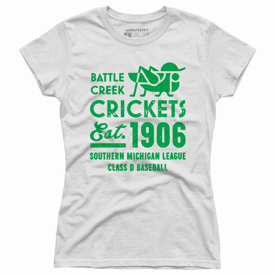 Battle Creek Crickets - Michigan - Vintage Defunct Baseball Teams - Women's T-Shirt