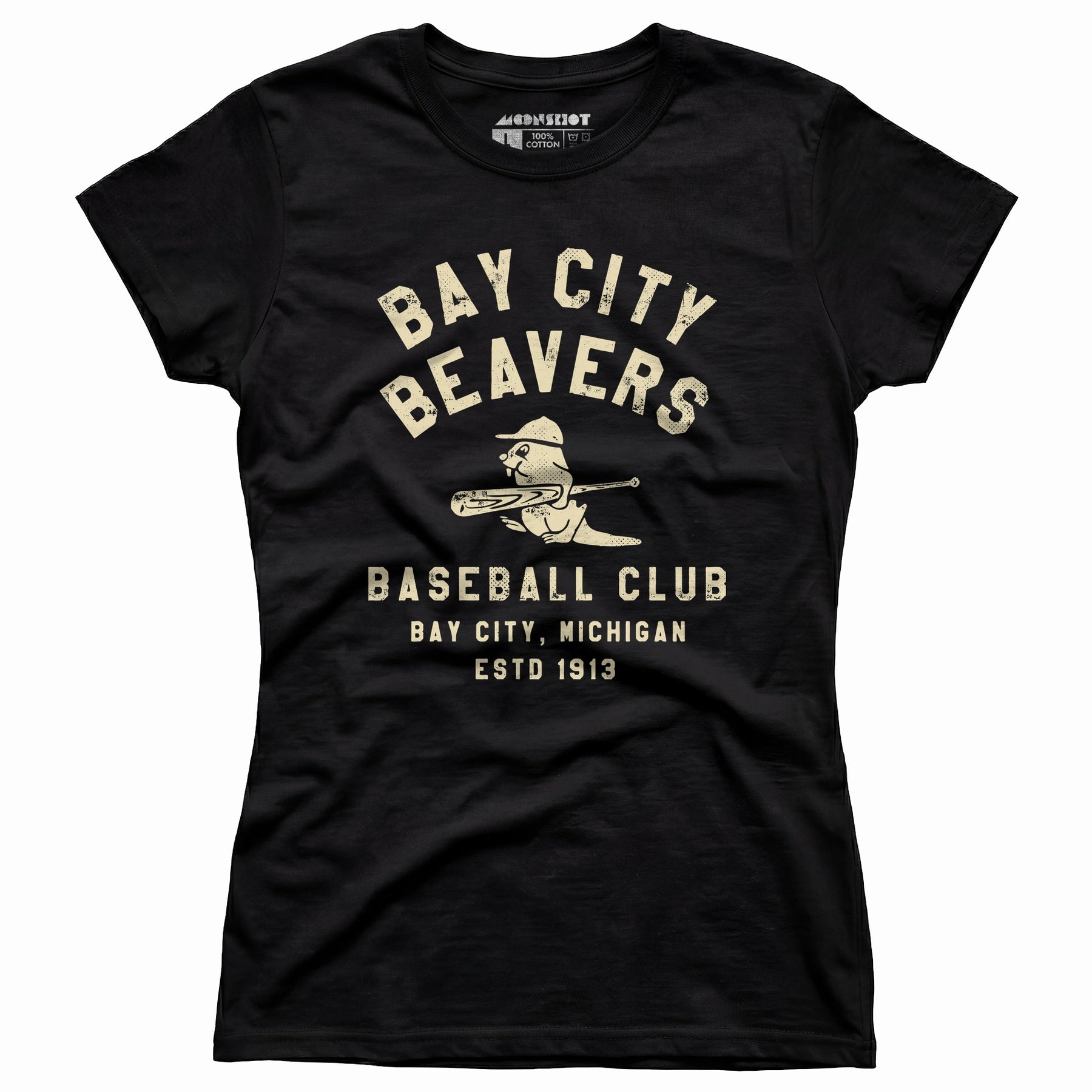 Bay City Beavers - Michigan - Vintage Defunct Baseball Teams - Women's T-Shirt