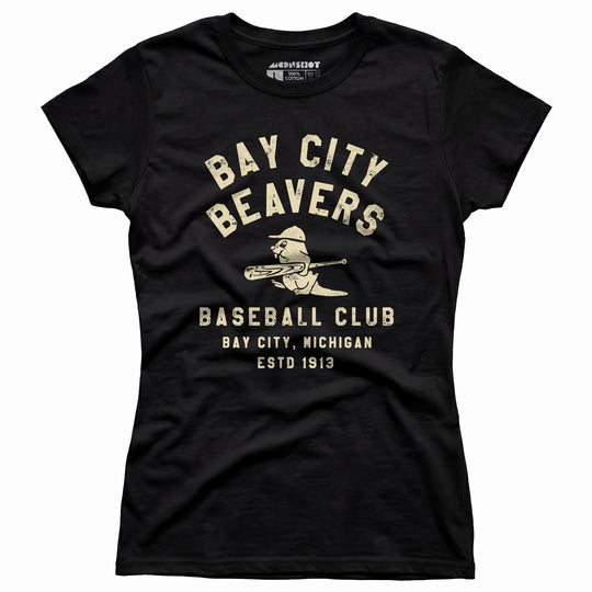 Bay City Beavers - Michigan - Vintage Defunct Baseball Teams - Women's T-Shirt