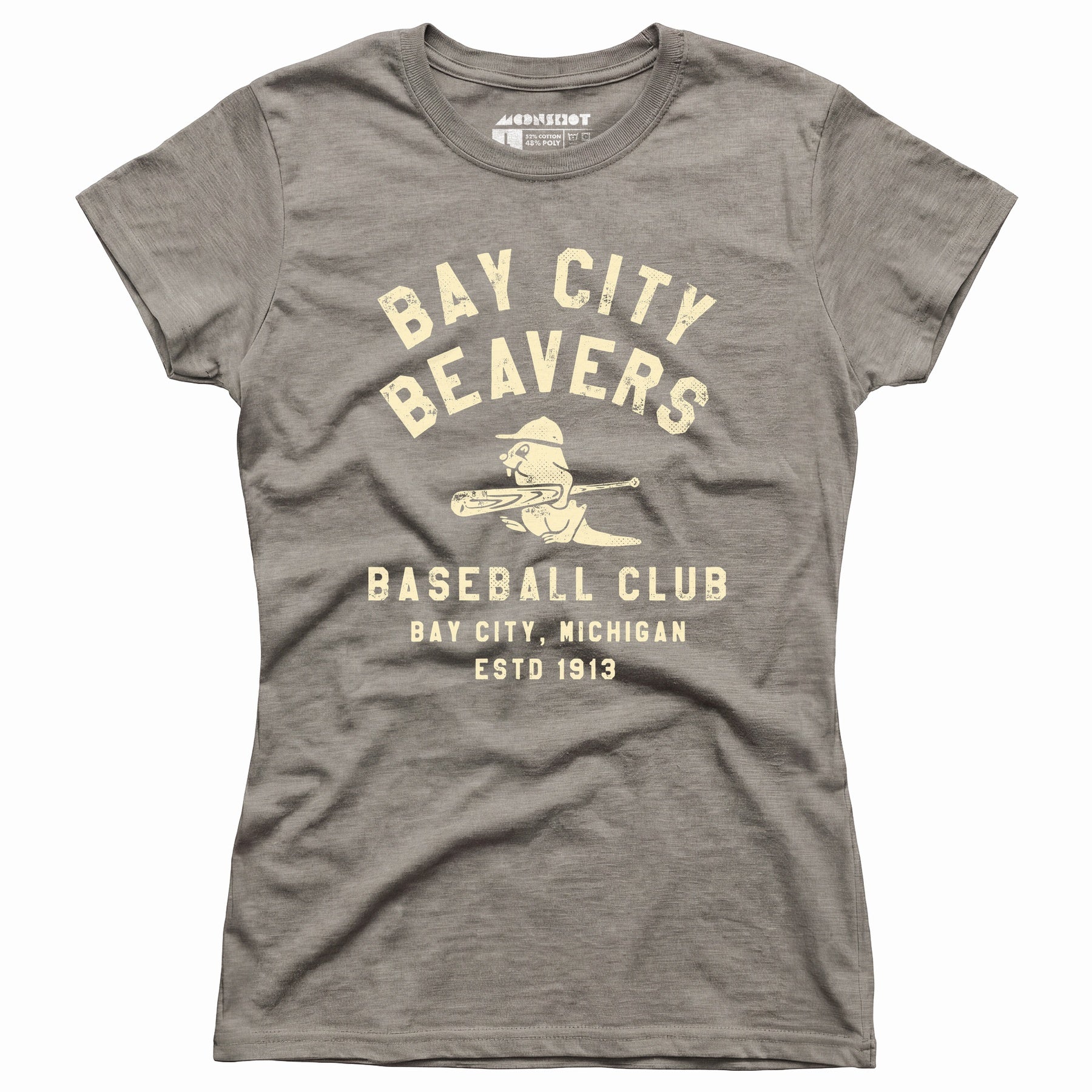 Bay City Beavers - Michigan - Vintage Defunct Baseball Teams - Women's T-Shirt
