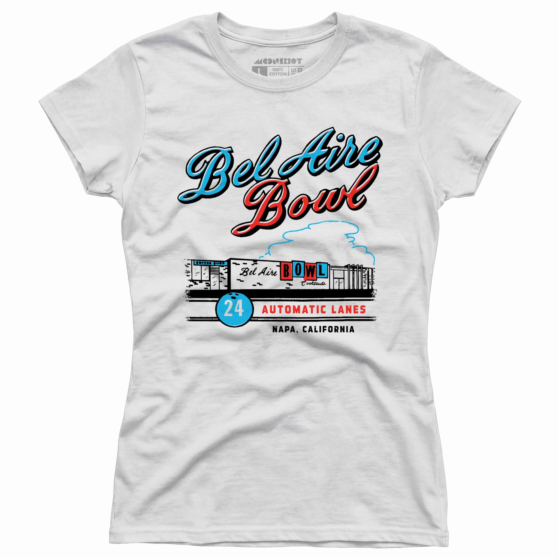 Bel Aire Bowl - Napa, CA - Vintage Bowling Alley - Women's T-Shirt