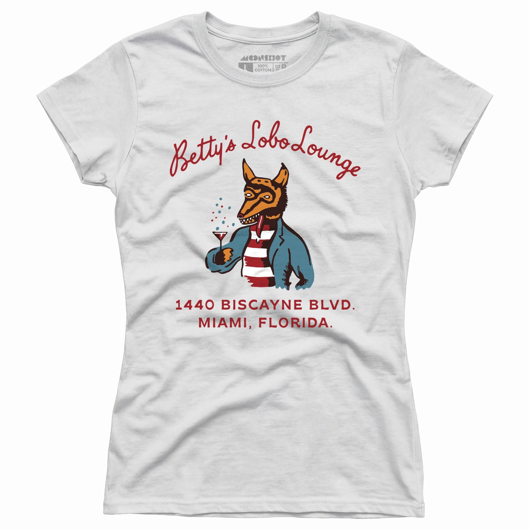 Betty's Lobo Lounge - Miami, FL - Vintage Restaurant - Women's T-Shirt