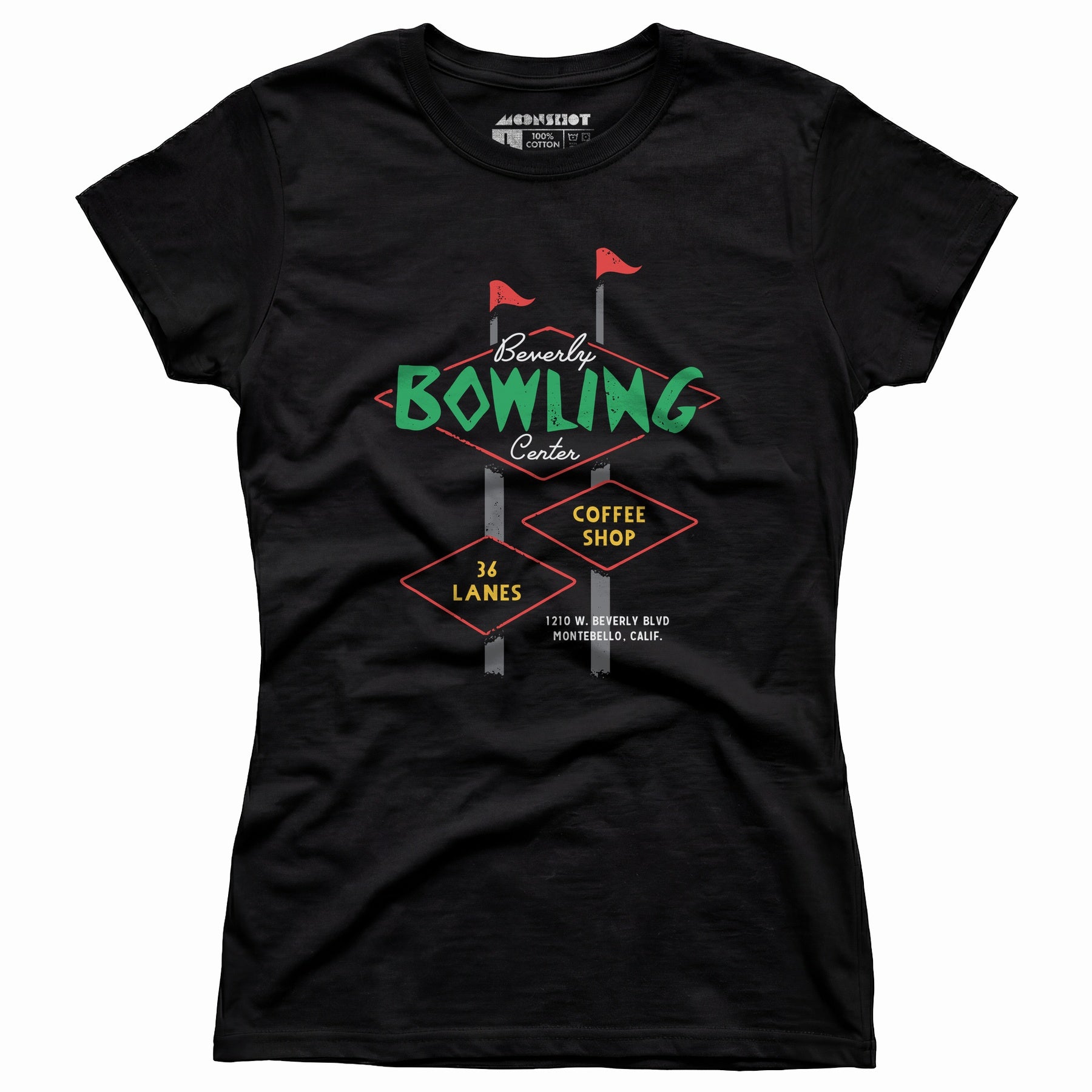 Beverly Bowl - Montebello, CA - Vintage Bowling Alley - Women's T-Shirt