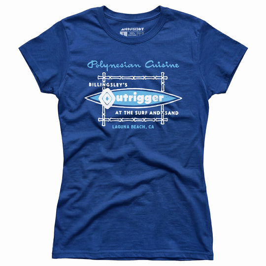 Billingsley's Outrigger - Laguna Beach, CA - Vintage Tiki Bar - Women's T-Shirt