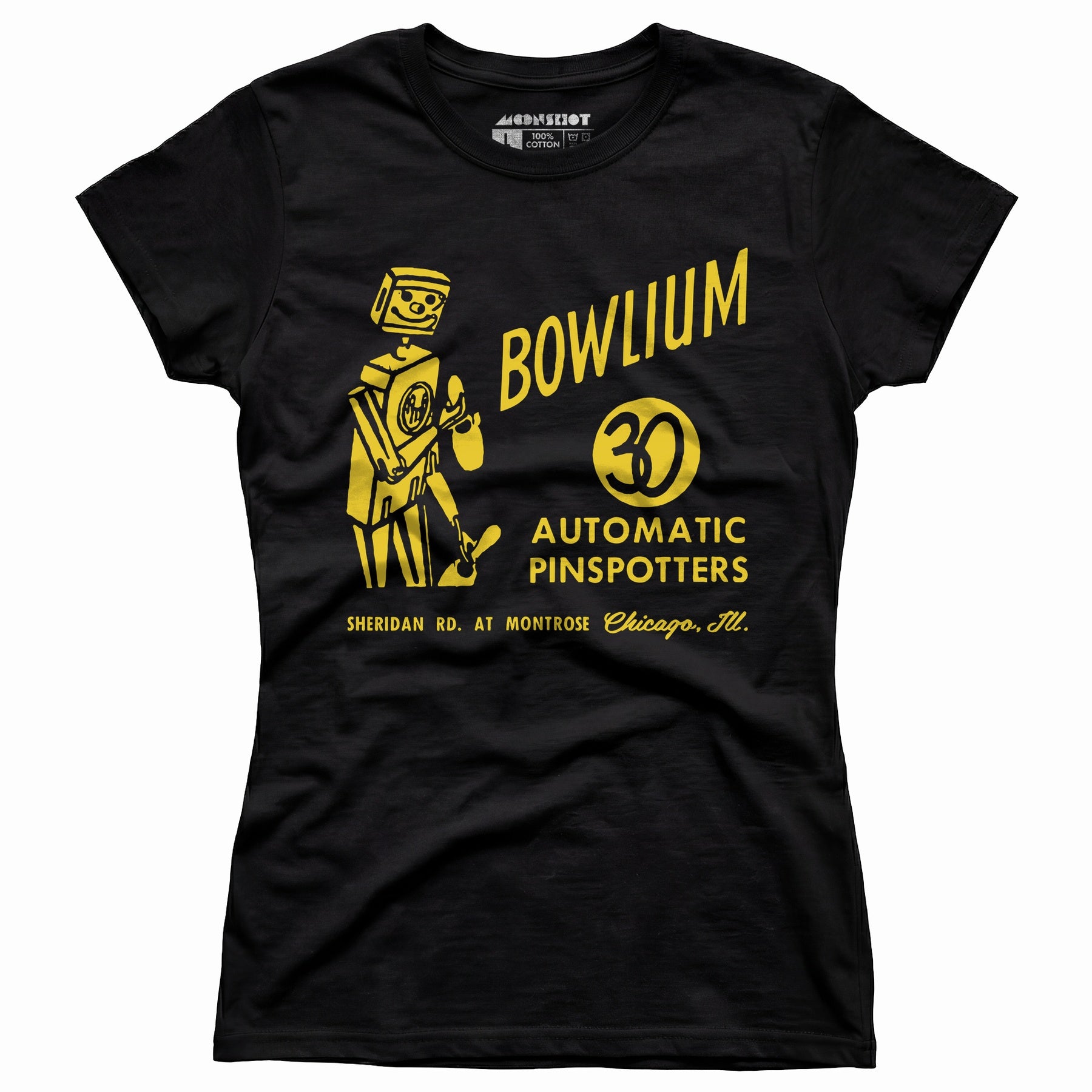 Bowlium v2 - Chicago, IL - Vintage Bowling Alley - Women's T-Shirt