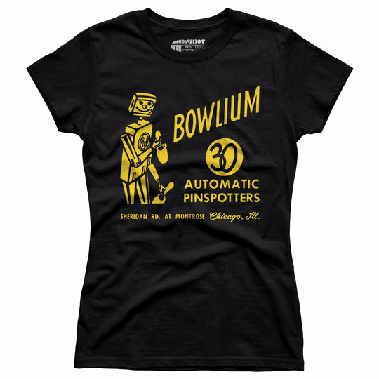 Bowlium v2 - Chicago, IL - Vintage Bowling Alley - Women's T-Shirt