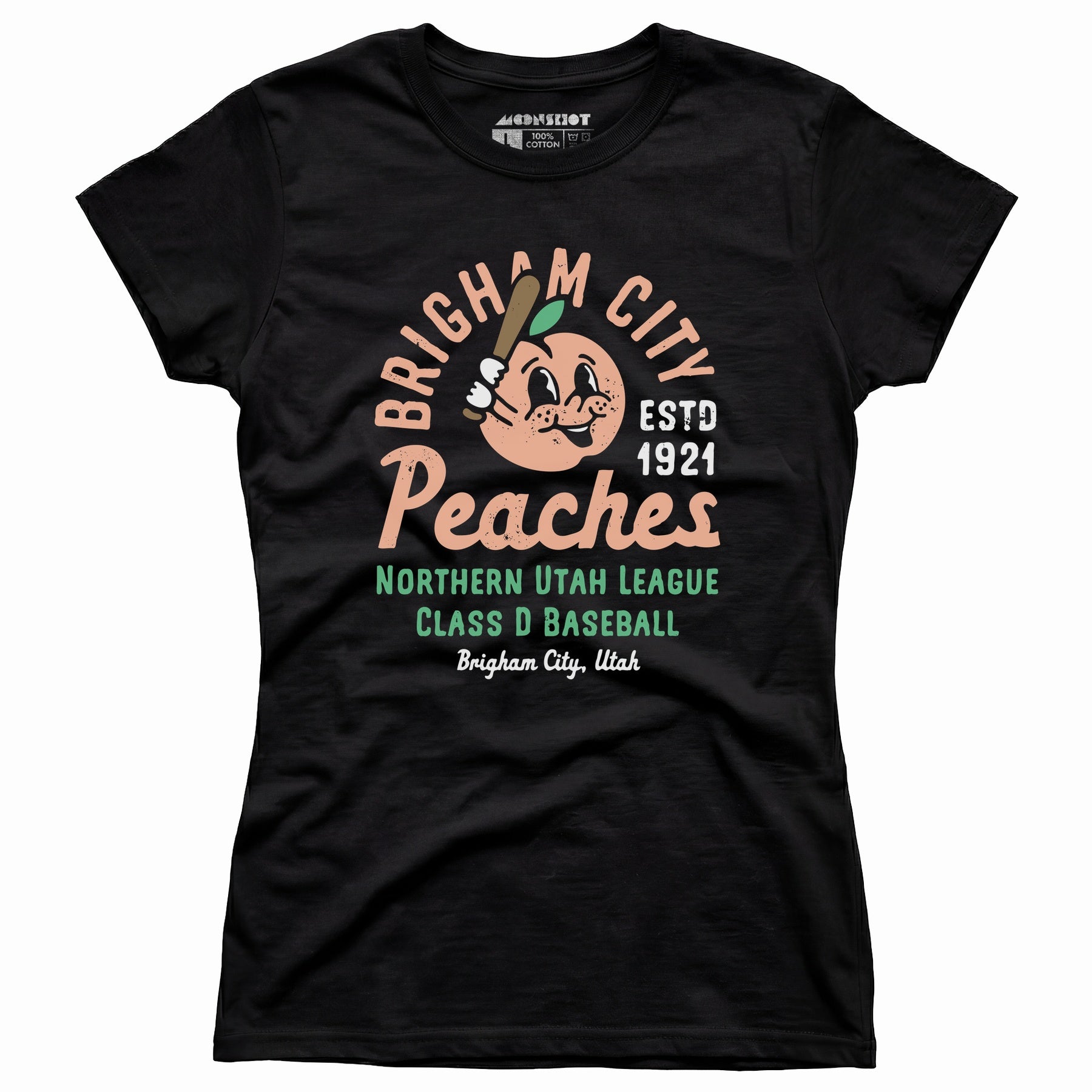 Brigham City Peaches - Utah - Vintage Defunct Baseball Teams - Women's T-Shirt