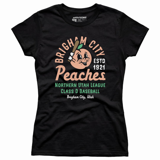 Brigham City Peaches - Utah - Vintage Defunct Baseball Teams - Women's T-Shirt