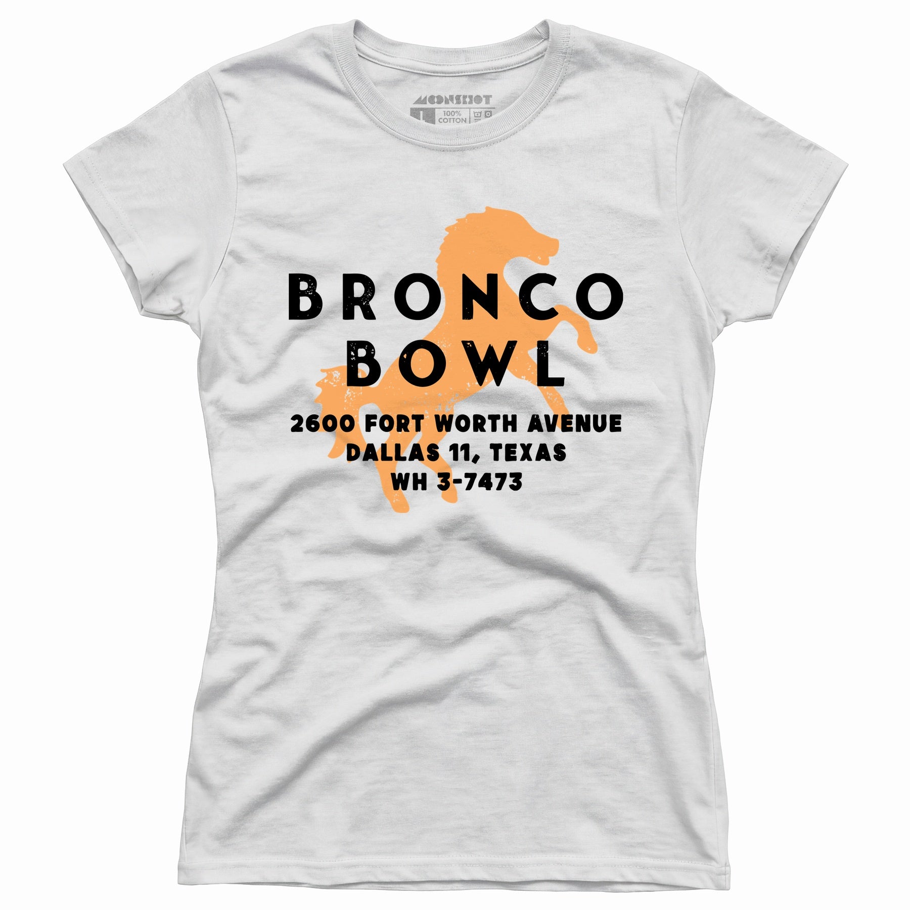 Bronco Bowl - Dallas, TX - Vintage Bowling Alley - Women's T-Shirt