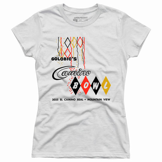 Camino Bowl - Mountain View, CA - Vintage Bowling Alley - Women's T-Shirt
