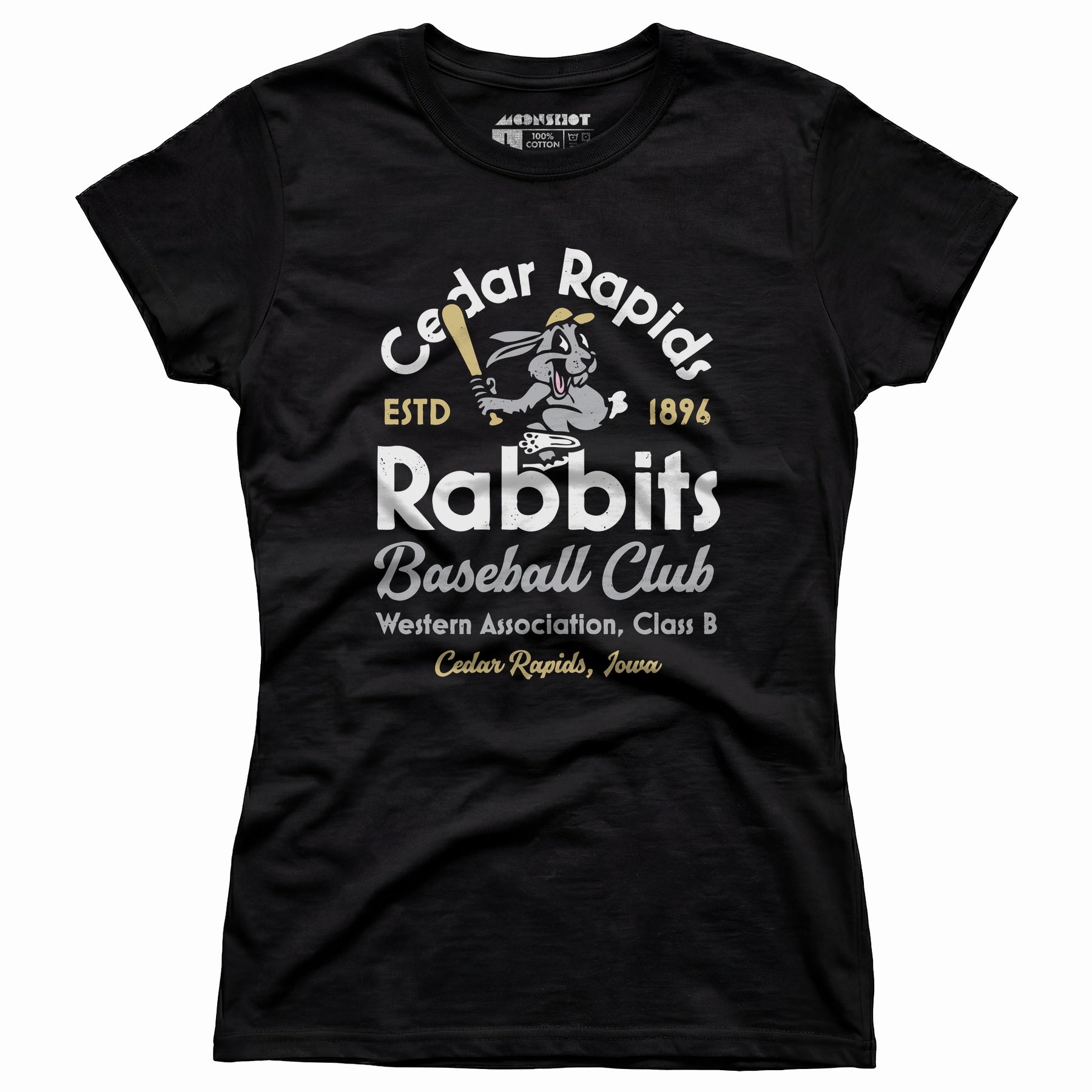 Cedar Rapids Rabbits - Iowa - Vintage Defunct Baseball Teams - Women's T-Shirt
