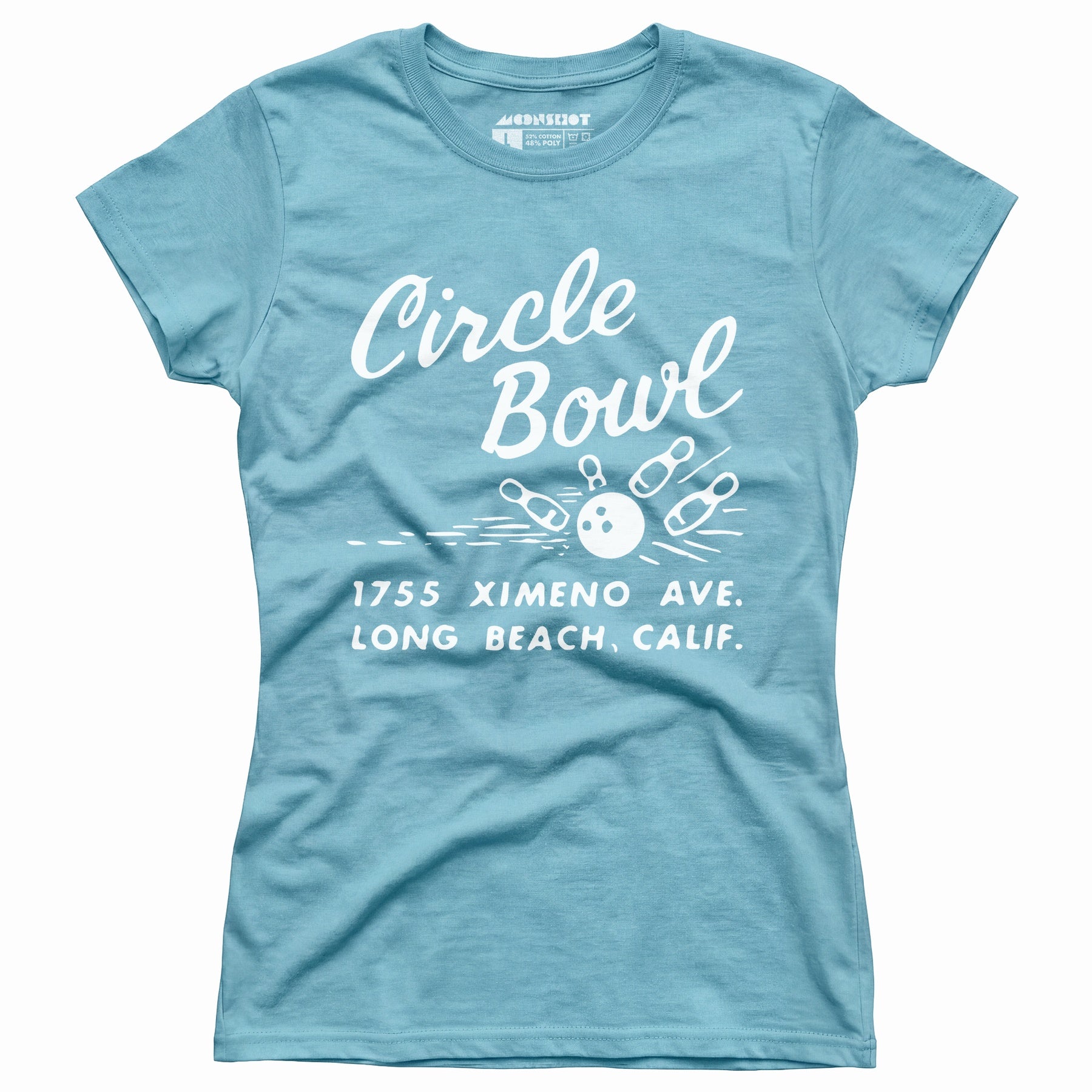 Circle Bowl - Long Beach, CA - Vintage Bowling Alley - Women's T-Shirt