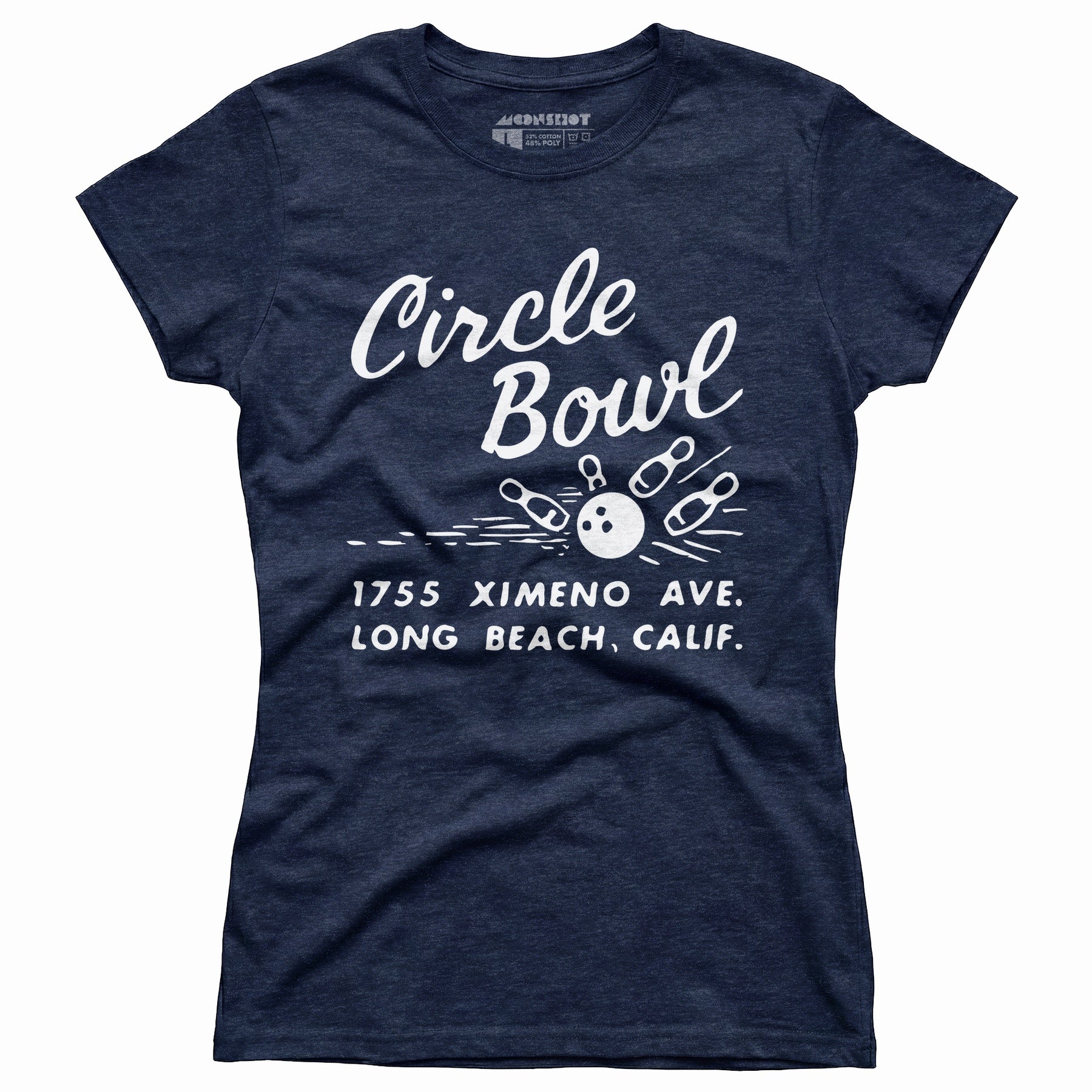 Circle Bowl - Long Beach, CA - Vintage Bowling Alley - Women's T-Shirt