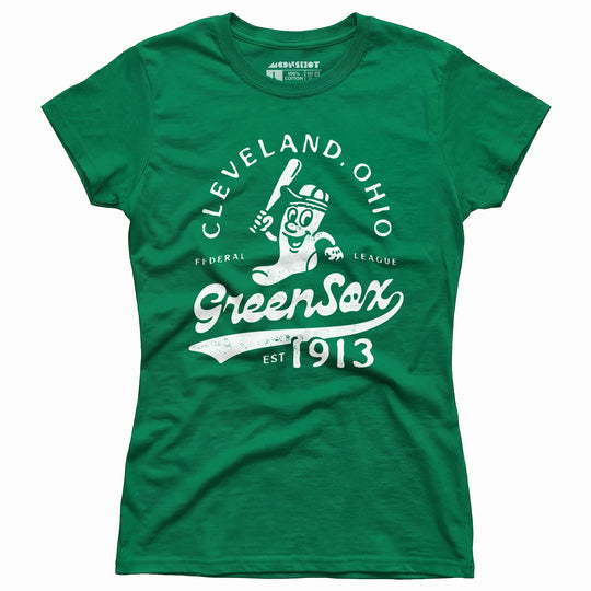 Cleveland Green Sox - Ohio - Vintage Defunct Baseball Teams - Women's T-Shirt