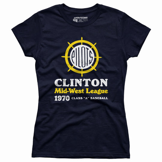 Clinton Pilots - Iowa - Vintage Defunct Baseball Teams - Women's T-Shirt