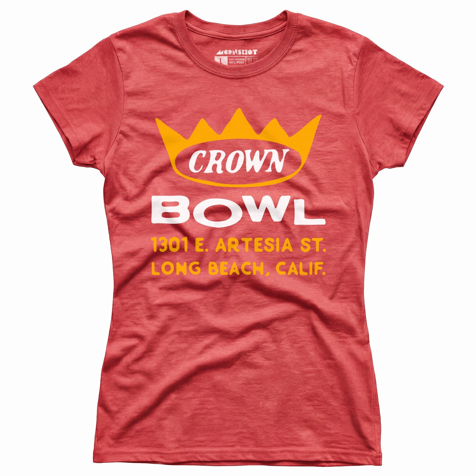 Crown Bowl - Long Beach, CA - Vintage Bowling Alley - Women's T-Shirt