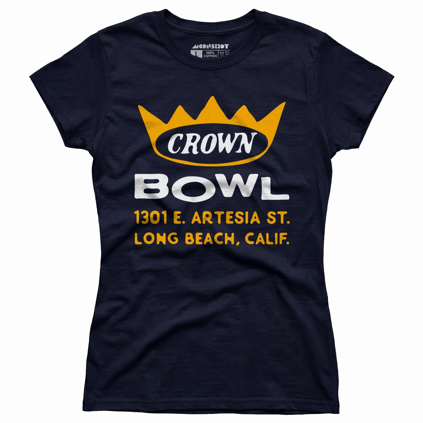 Crown Bowl - Long Beach, CA - Vintage Bowling Alley - Women's T-Shirt