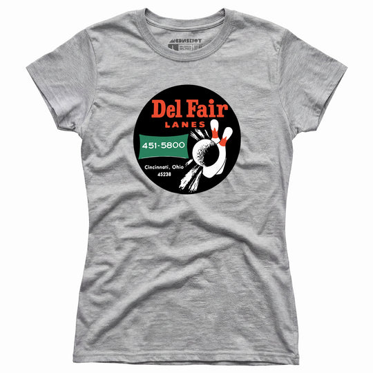 Del Fair Lanes - Cincinnati, OH - Vintage Bowling Alley - Women's T-Shirt