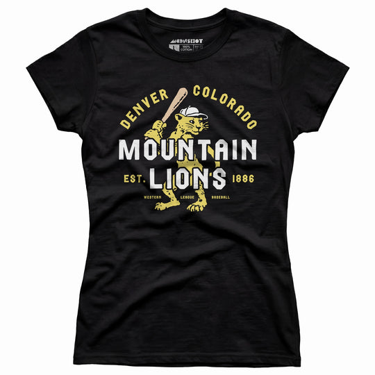 Denver Mountain Lions - Colorado - Vintage Defunct Baseball Teams - Women's T-Shirt