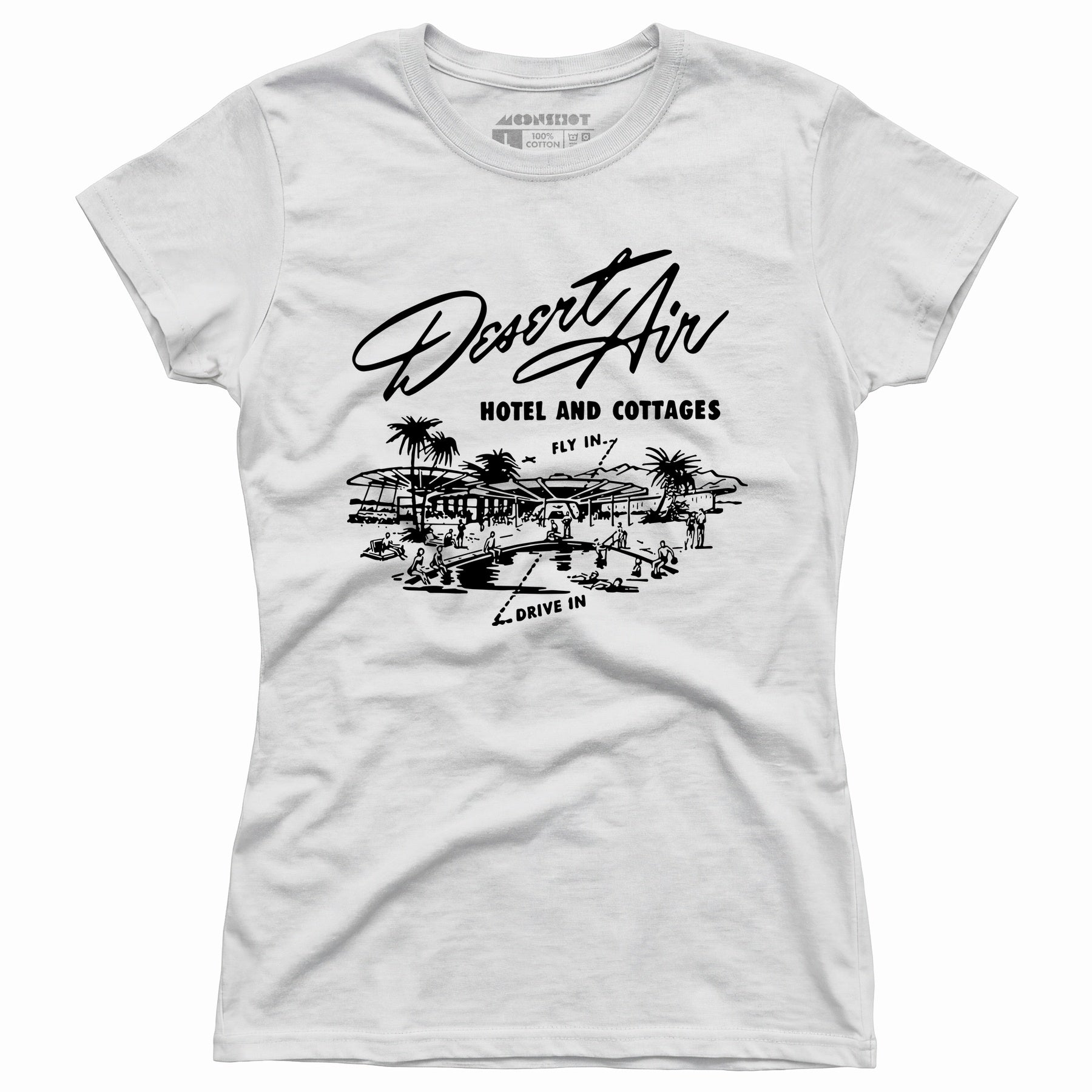 Desert Air Hotel & Cottages v2 - Vintage Palm Springs, CA - Women's T-Shirt