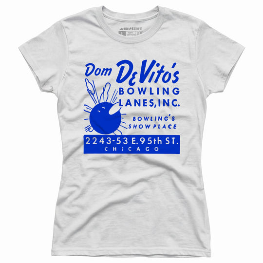 Dom DeVito's - Chicago, IL - Vintage Bowling Alley - Women's T-Shirt