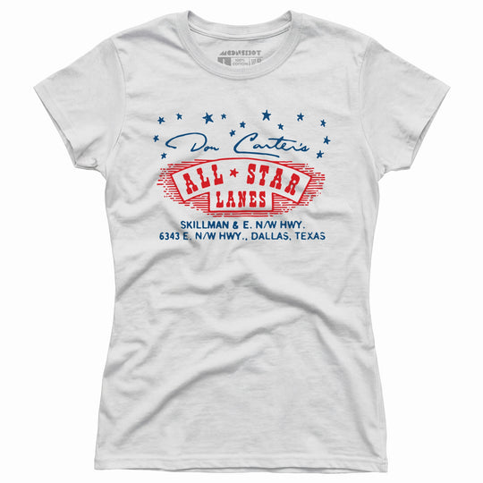 Don Carter's All Star Lanes - Dallas, TX - Vintage Bowling Alley - Women's T-Shirt