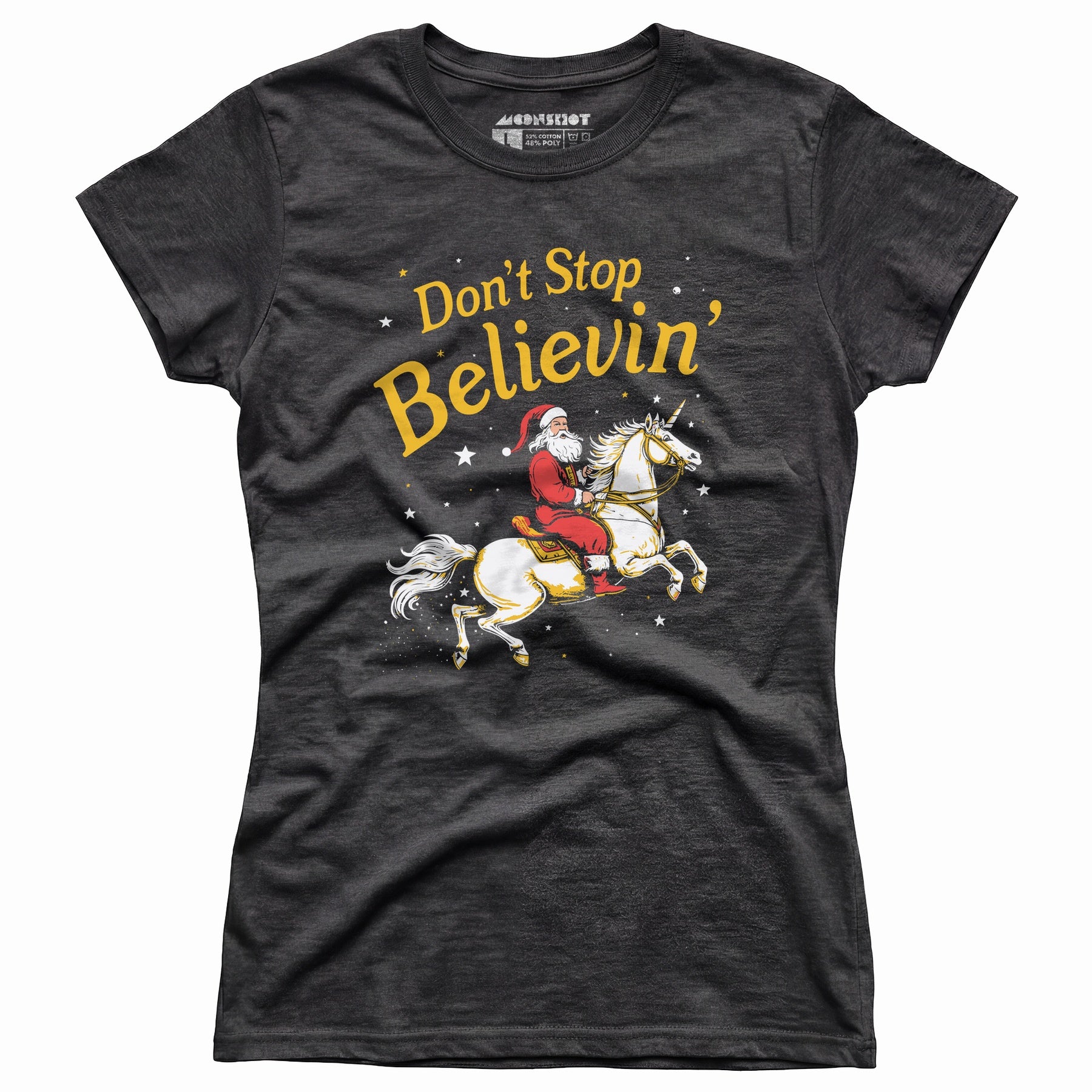 Don't Stop Believin' Santa Unicorn - Women's T-Shirt