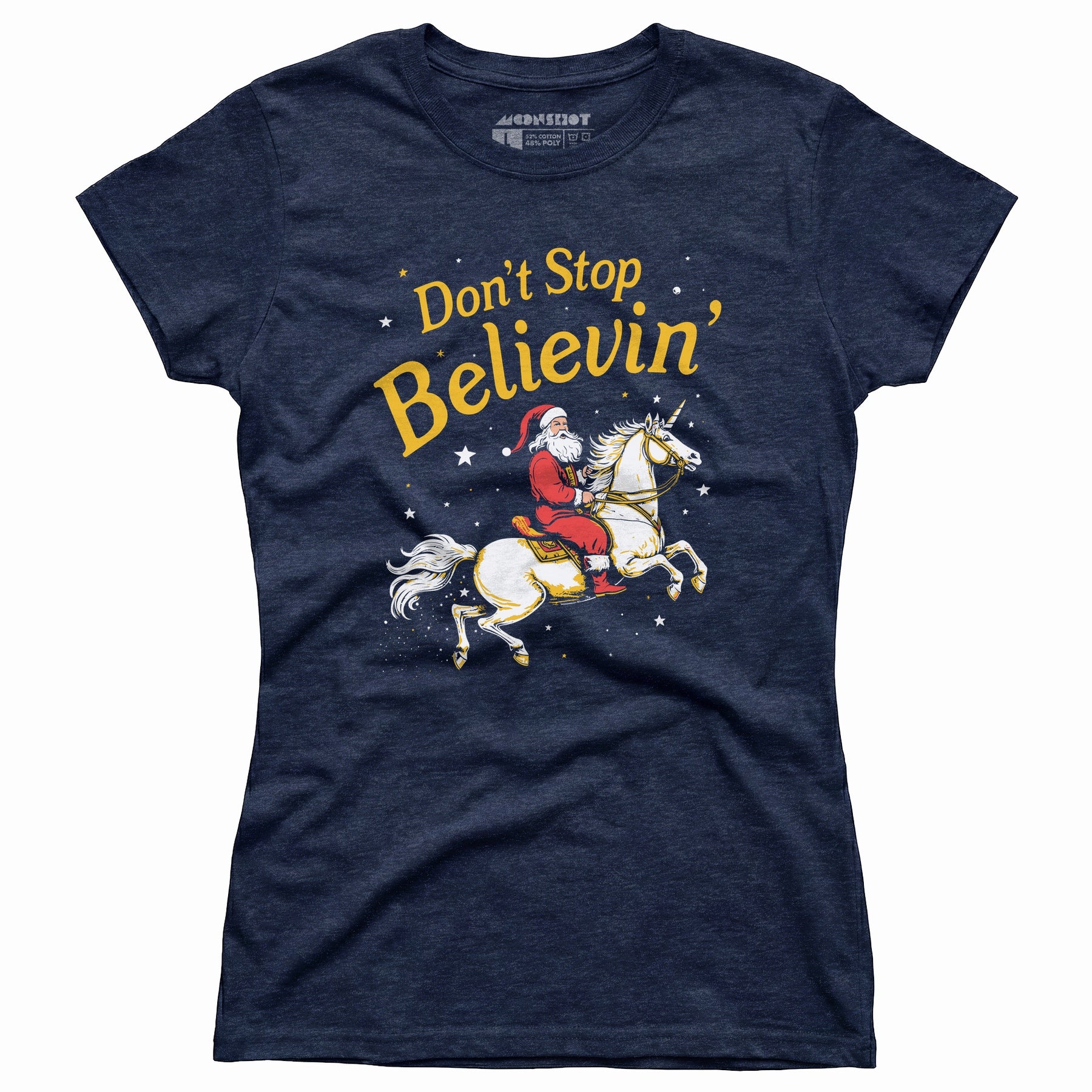 Don't Stop Believin' Santa Unicorn - Women's T-Shirt