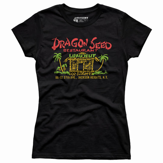 Dragon Seed Luau Hut - Jackson Heights, NY - Vintage Tiki Bar - Women's T-Shirt