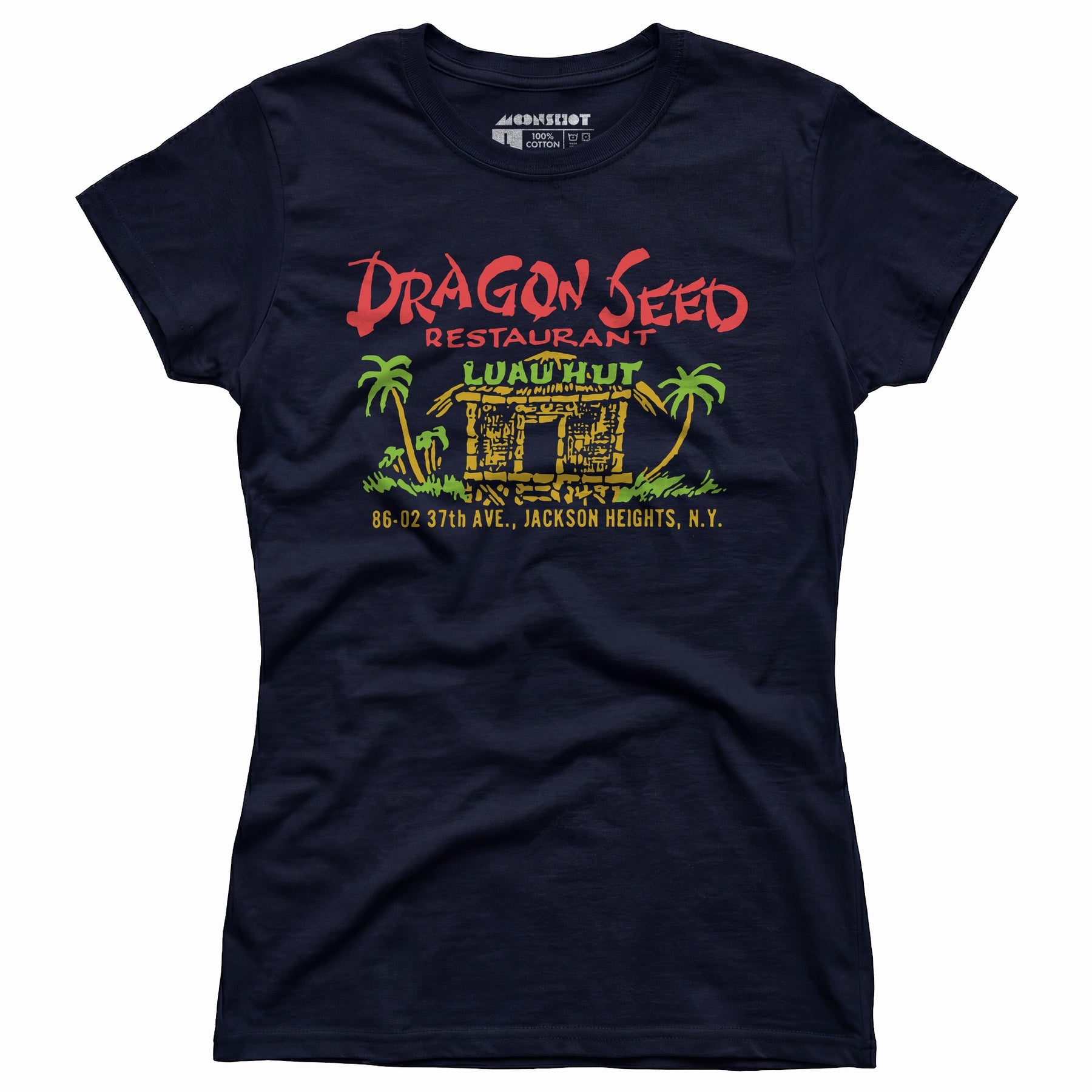 Dragon Seed Luau Hut - Jackson Heights, NY - Vintage Tiki Bar - Women's T-Shirt