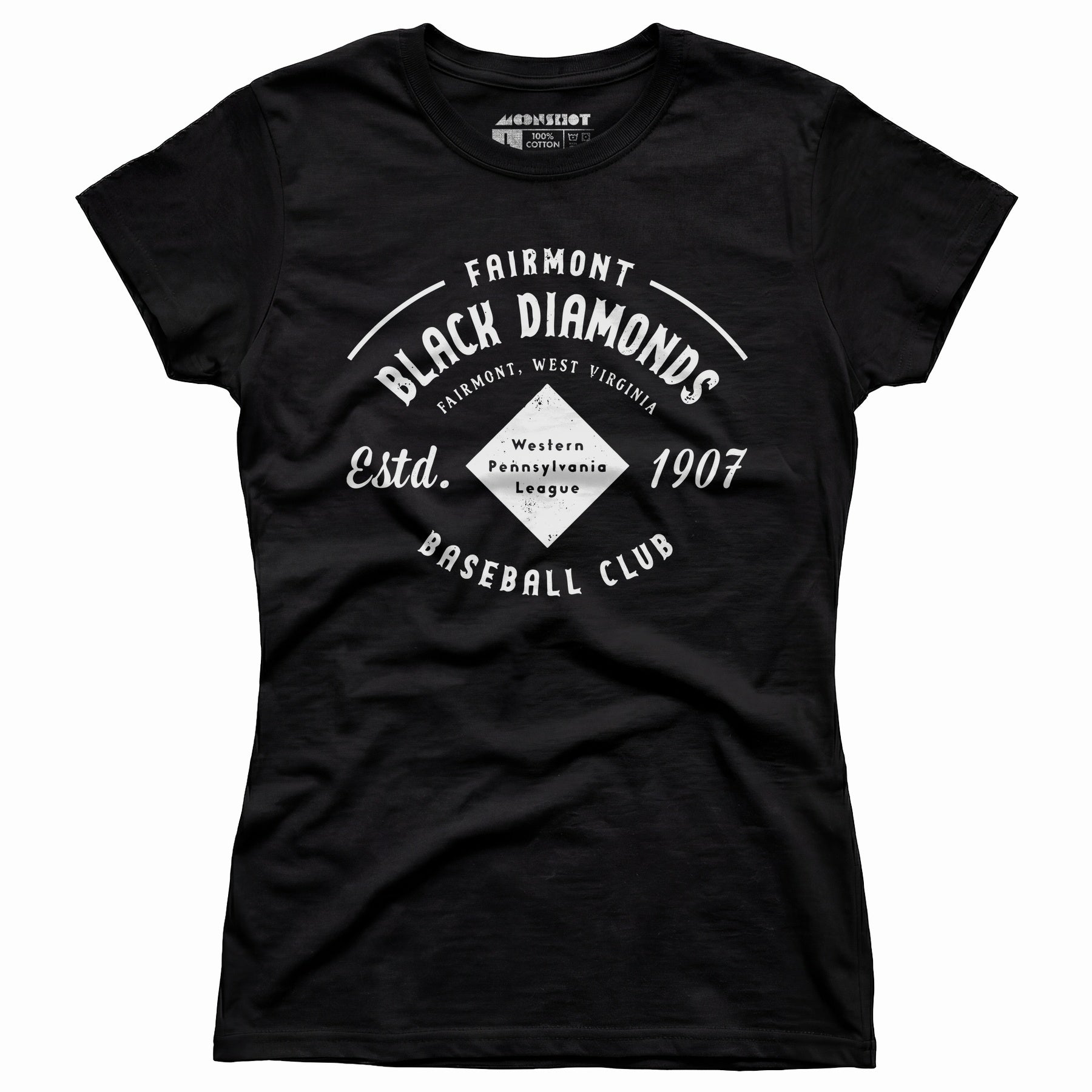 Fairmont Black Diamonds - West Virginia - Vintage Defunct Baseball Teams - Women's T-Shirt